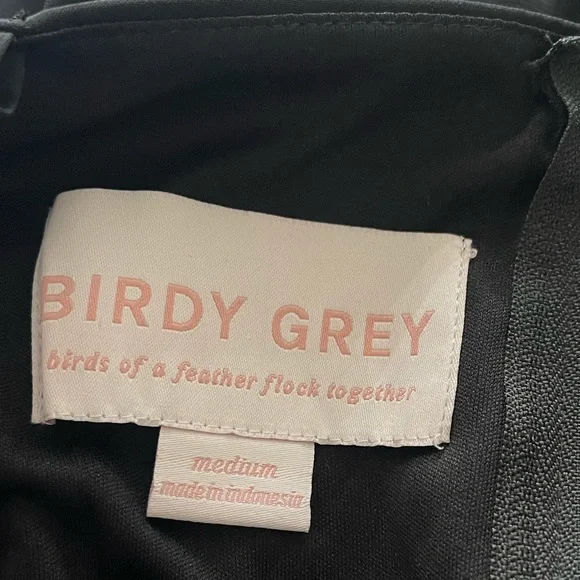 NWT Birdy Grey Dress KAIA DRESS CHIFFON Black Medium Formal Gown Best Seller - Picture 5 of 10